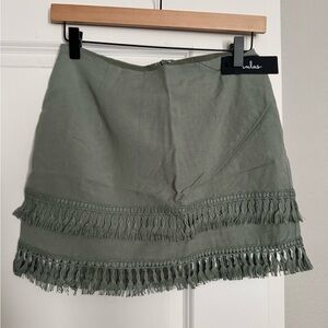 Lulus Fringe Skirt